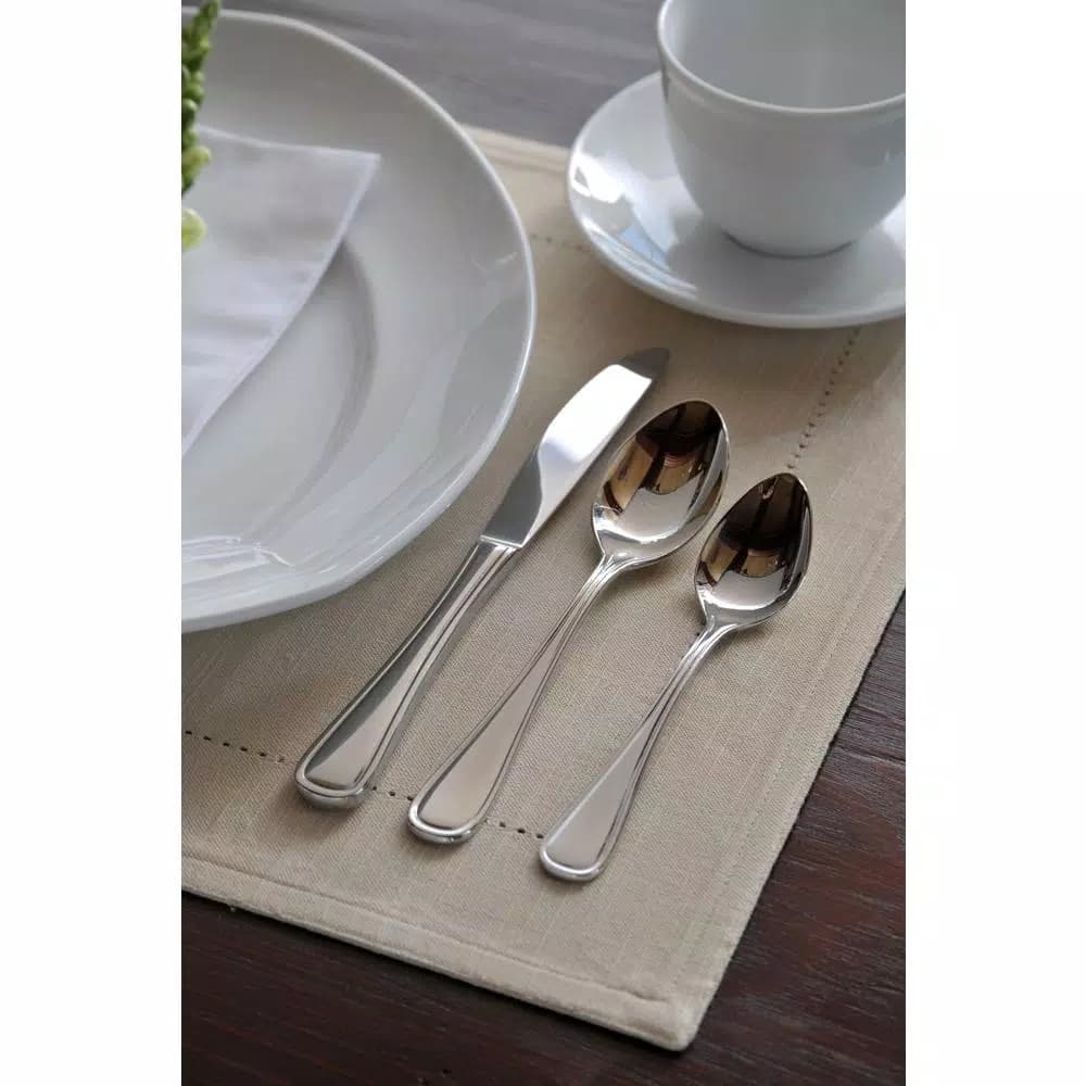 Oneida New Rim II 18/0 Stainless Steel Round Bowl Soup Spoons, Set of 12