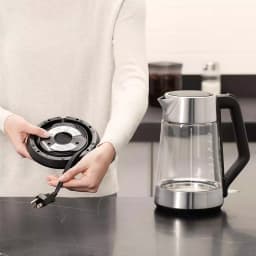 OXO 7.4-Cup Black Stainless Steel Cordless Electric Kettle, 1.75L with Auto Shut-Off thumbnail 4