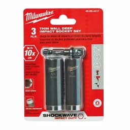 Milwaukee SHOCKWAVE Impact Duty 3/8 in. Drive Deep Well Socket Set, 3-Piece thumbnail 1