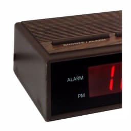 Westclox Woodgrain LED Digital Alarm Clock, Rustic Brown thumbnail 3