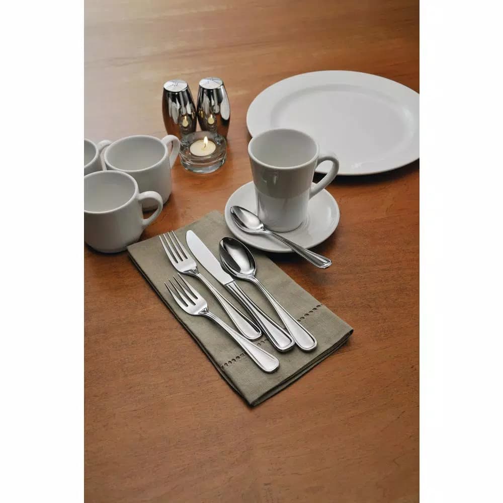 Oneida New Rim II 18/0 Stainless Steel Round Bowl Soup Spoons, Set of 12