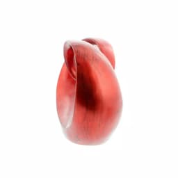 LITTON LANE 9 in. x 12 in. Red Polystone Decorative Abstract Sculpture thumbnail 4