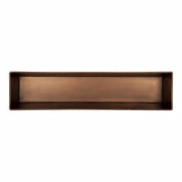 Kate and Laurel Forgeham Bronze Decorative Trough Tray - Antique Copper Metal Rectangle Organizer thumbnail 4