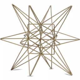 Crystal Art Gallery Gold Painted Metal Star Large Figurine - Modern Geometric Home Decor thumbnail 2
