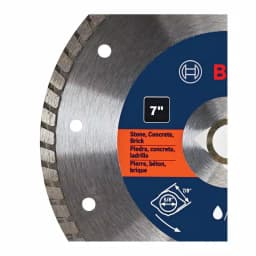 Bosch 7 in. Premium Diamond Turbo Rim Circular Saw Blade for Concrete, Brick, and Stone thumbnail 3