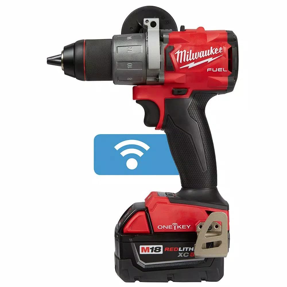 Milwaukee M18 FUEL ONE-KEY 1/2 in. Brushless Cordless Drill Driver Kit with (2) 5.0 Ah Batteries & Charger