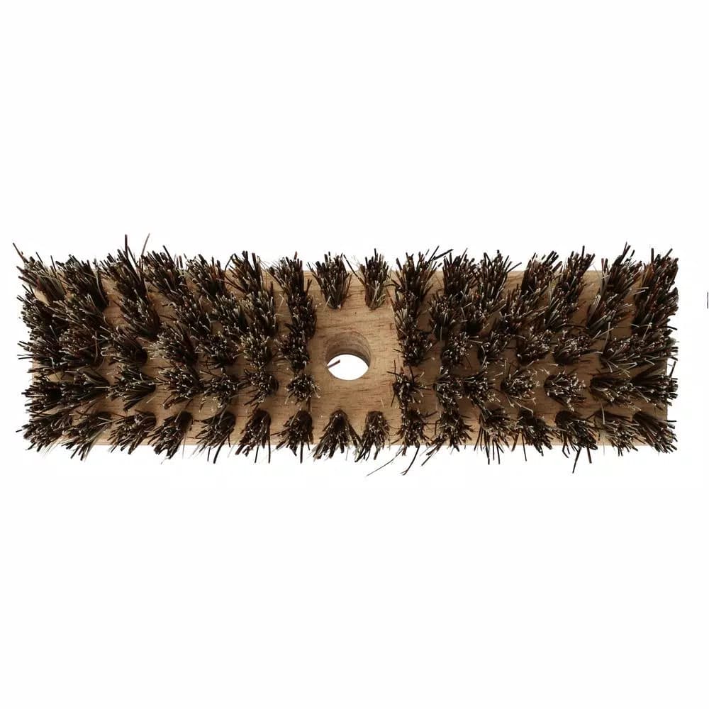 Quickie Professional Wood Block Deck Scrub Brush with Hard Poly Bristles