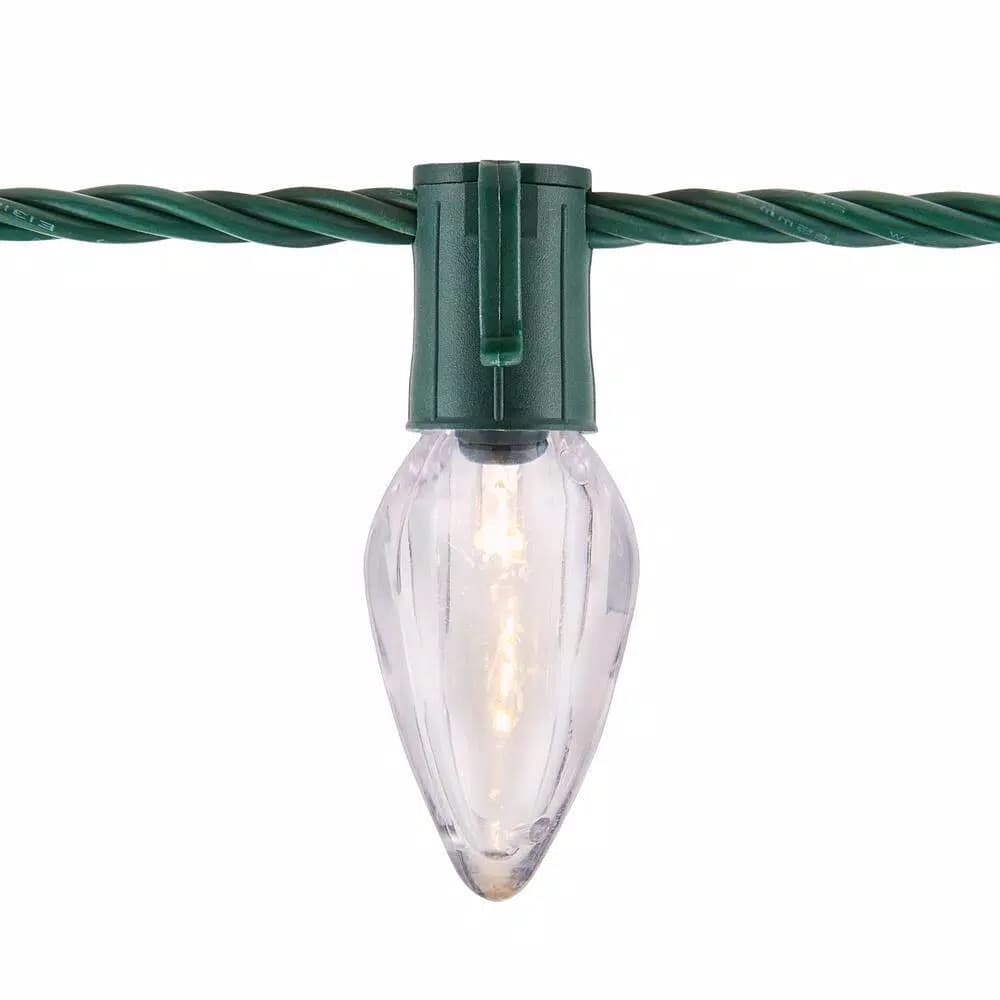 Home Accents Holiday C9 LED Warm White String Lights, 100 Count (Set of 2), 65.4 ft Total Length, Indoor/Outdoor