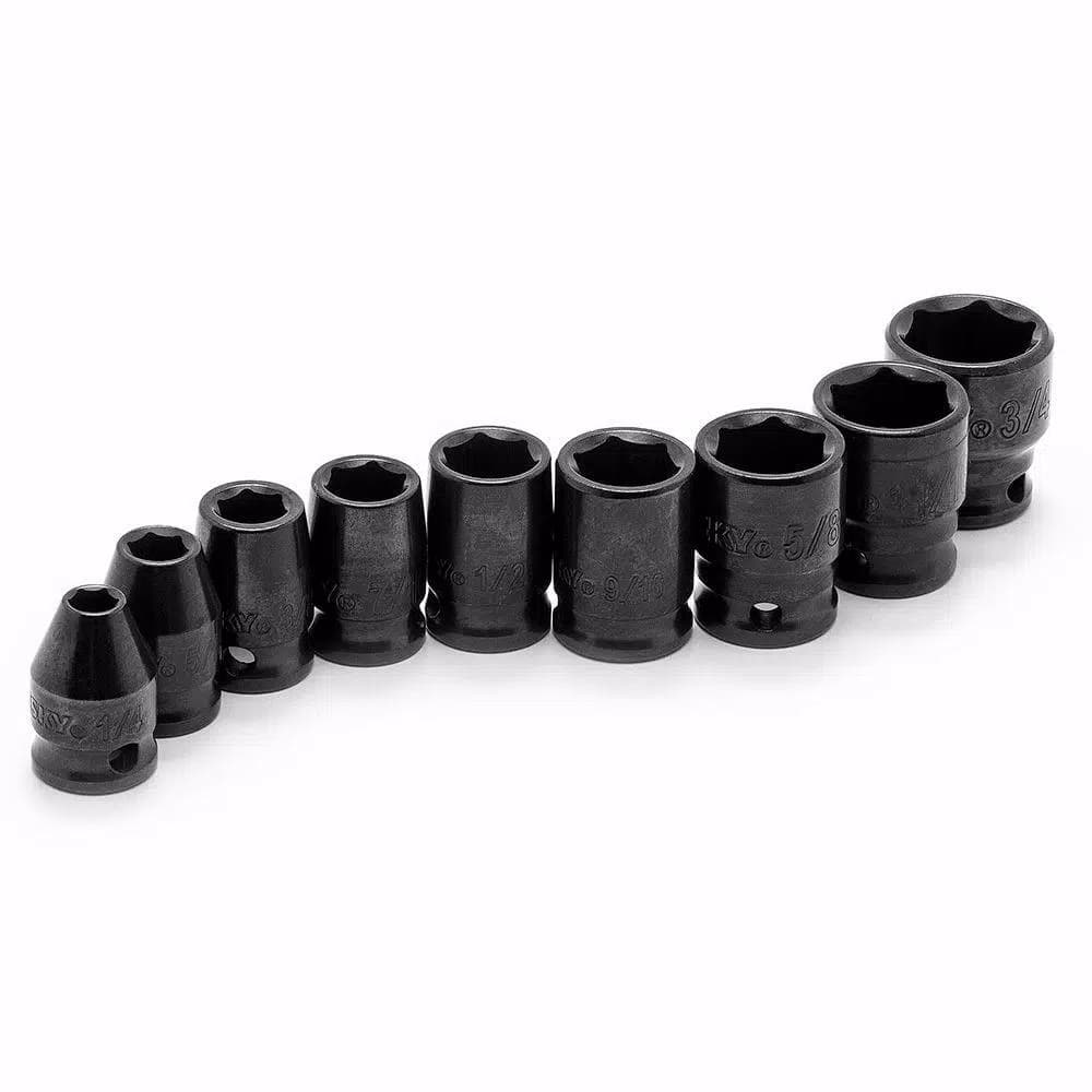 Husky 3/8 in. Drive SAE Impact Socket Set, 9-Piece