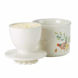 Paula Deen Garden Rooster Ceramic Butter Holder - Farmhouse Butter Bell thumbnail 1