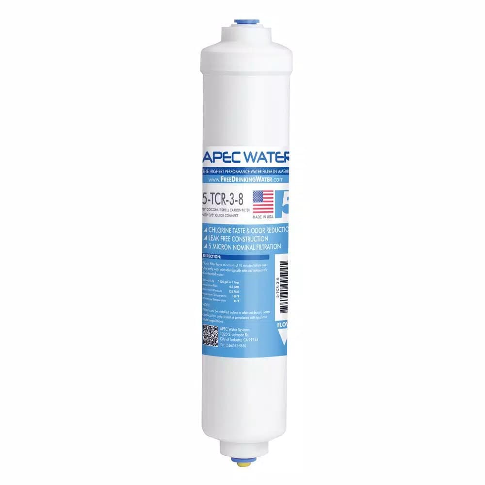 APEC Water Systems APEC Ultimate 10 in. Inline Carbon Filter with 3/8 in. Quick Connect
