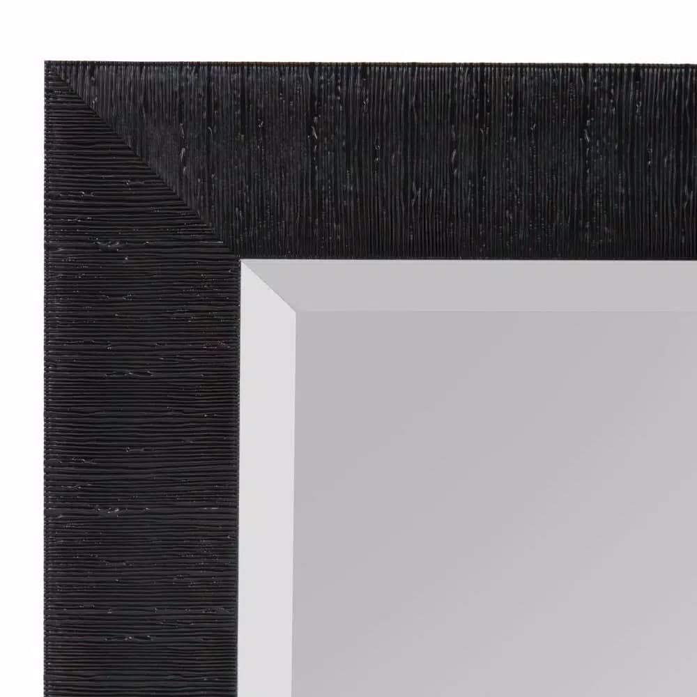 Kate and Laurel Reyna Large Black Beveled Glass Contemporary Accent Mirror