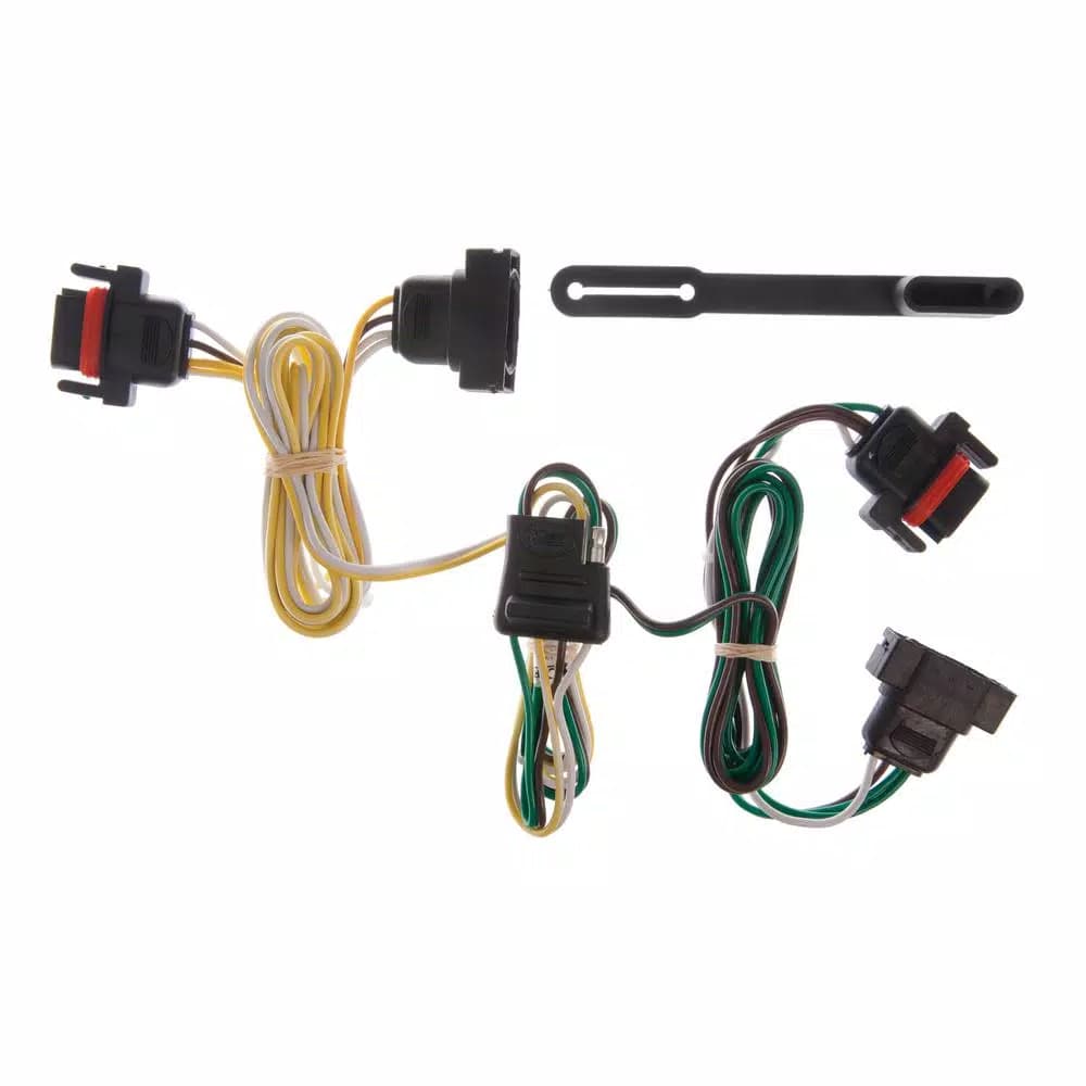 CURT Custom Vehicle-Trailer Wiring Harness, 4-Way Flat, T-Connector for Dodge Caravan, Dakota & Town and Country
