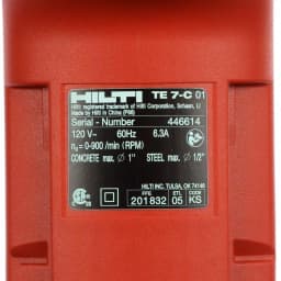 Hilti TE 7-C Corded SDS-Plus Rotary Hammer Drill Kit with 2 TE-CX Bits thumbnail 7