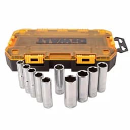 DEWALT DWMT73815 1/2 in. Drive Metric Deep Socket Set, 10-Piece thumbnail 1
