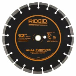 RIDGID 12 in. Dual-Purpose Diamond Segmented Saw Blade thumbnail 1