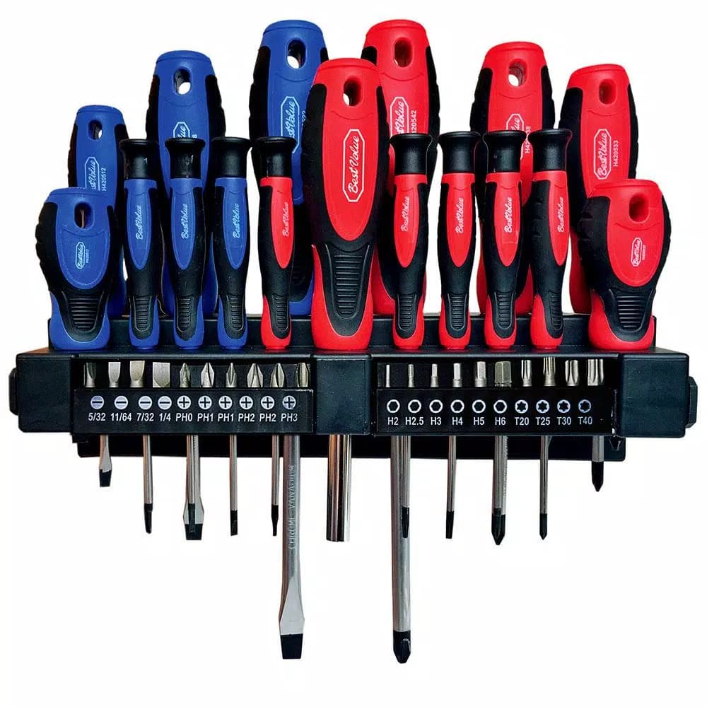 Best Value 38-Piece Screwdriver and Bit Set with Chrome Vanadium Steel Magnetic Tips
