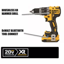 DEWALT 20V MAX XR Brushless 1/2 in. Compact Hammer Drill with Tool Connect, (2) 2.0Ah Batteries & Charger thumbnail 3