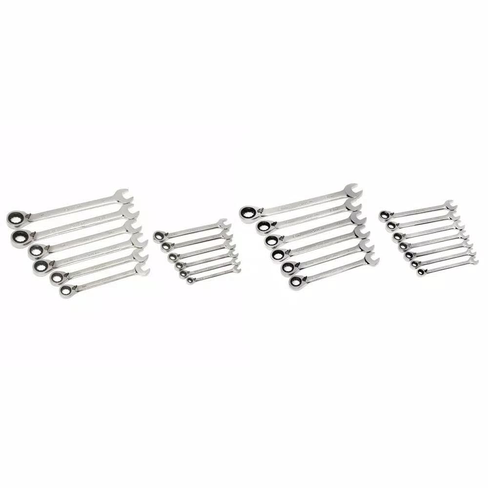 Husky 25-Piece Metric and SAE Reversible Ratcheting Wrench Set