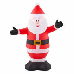 Home Accents Holiday 3.5 ft. Airblown Inflatables Santa Claus Christmas Decoration with LED Lights thumbnail 1