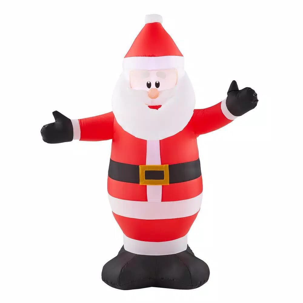 Home Accents Holiday 3.5 ft. Airblown Inflatables Santa Claus Christmas Decoration with LED Lights