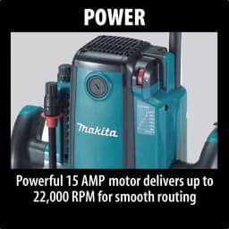 Makita RP1800 15-Amp 3-1/4 HP Corded Plunge Router, 22,000 RPM thumbnail 3