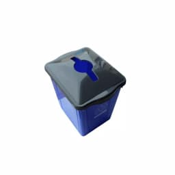 Enviro World 22 Gal. Recycling Bin with Square Paper Slot Lid thumbnail 1
