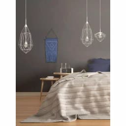 Unbranded Marmont Hill Blue Triangle Macrame Wall Tapestry - Hand Woven Cotton Wall Hanging thumbnail 4