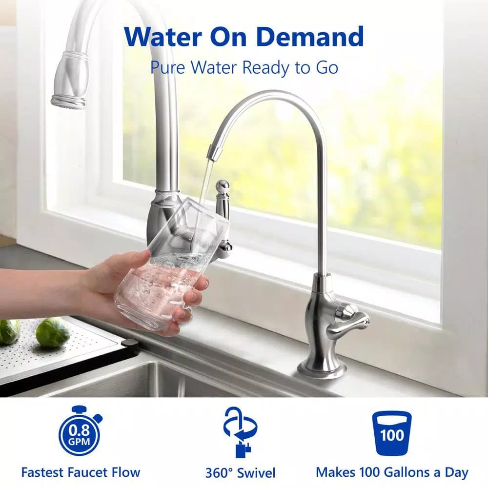 Express Water 5-Stage Reverse Osmosis Water Filtration System - NSF Certified - 100 GPD with Faucet and Tank