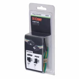 CURT 4-Way Flat Trailer Connector Kit with 12" Color-Coded Wires thumbnail 2