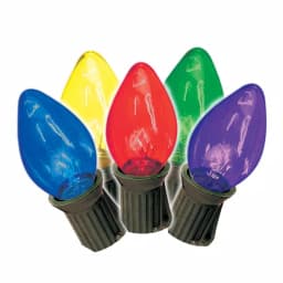 Brite Star 25-Light Multi-Color C7 Old Fashioned Incandescent String Lights, Set of 2 thumbnail 1