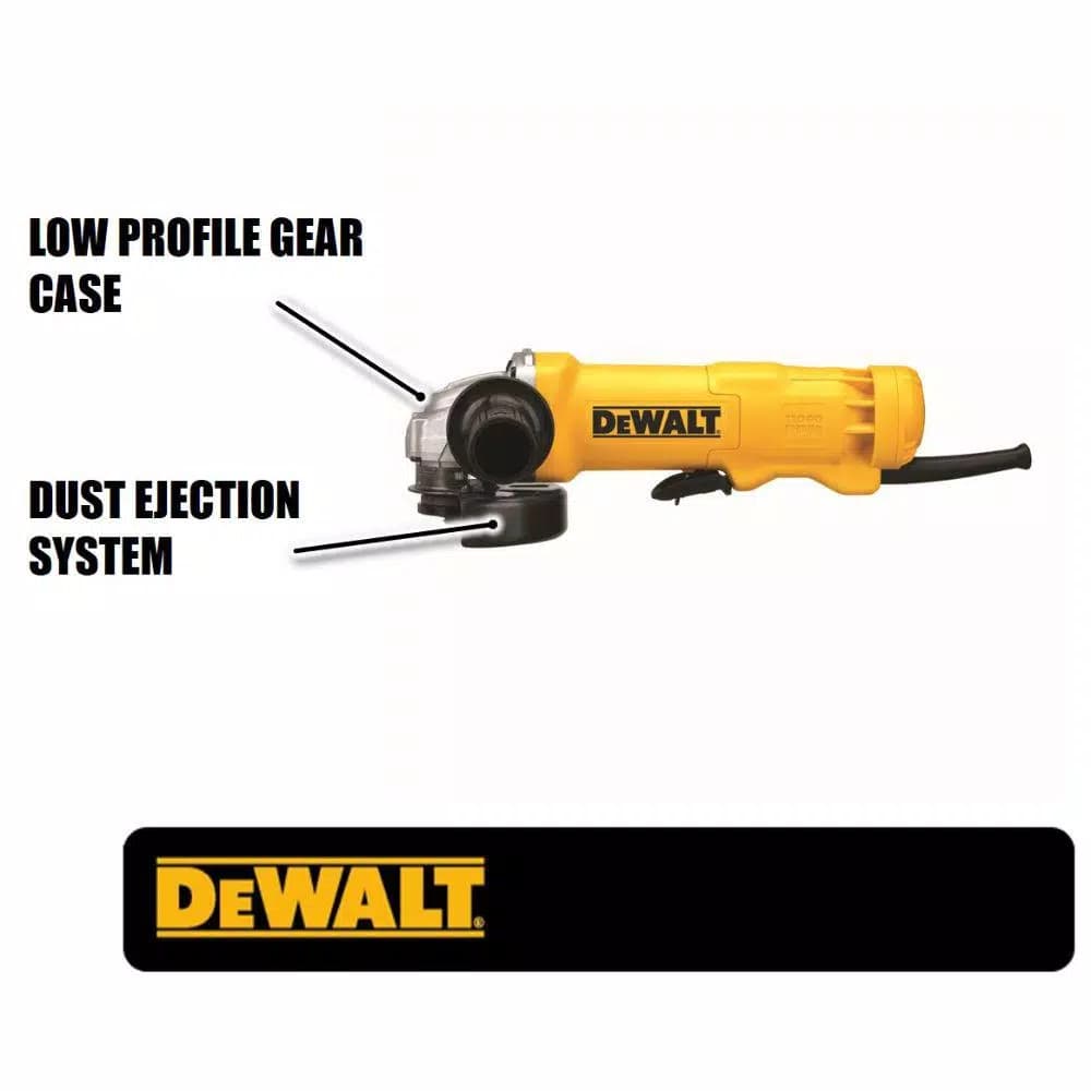 DEWALT DWE402 4-1/2 in. 11 Amp Corded Small Angle Grinder, 11,000 RPM