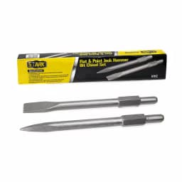 Stark 16 in. Flat and Point Chisel Set with 1-1/8 in. Hex Shank for Demolition Jack Hammers, 2-Piece thumbnail 1