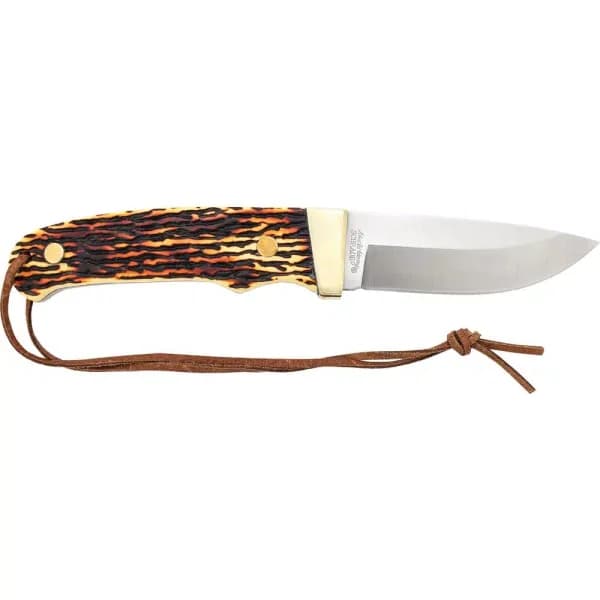 Schrade Uncle Henry Pro Hunter Full Tang Fixed Blade Knife with 7Cr17 Carbon Stainless Steel Drop Point Blade