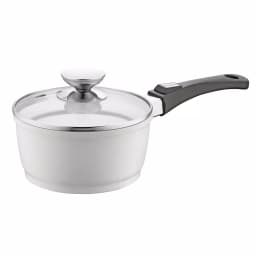 Berndes Vario Click Pearl 1.25 Qt. Cast Aluminum Ceramic Nonstick Sauce Pot with Glass Lid, White thumbnail 1