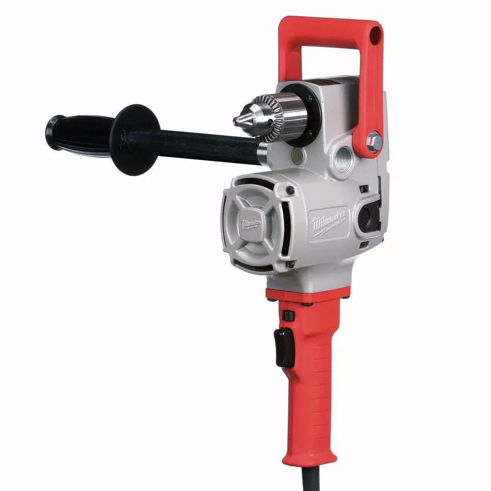 Milwaukee 7.5 Amp 1/2 in. Hole Hawg Corded Right Angle Drill Kit with Case