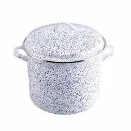 Paula Deen Enamel on Steel 12-Quart Stock Pot with Lid, White thumbnail 4