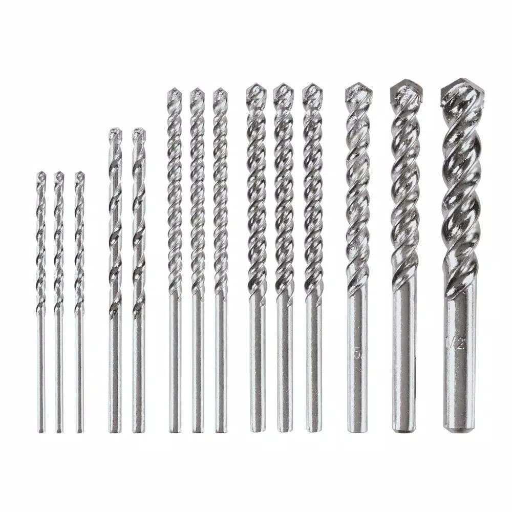 Bosch BM5000 Fast Spiral Carbide-Tipped Masonry Drill Bit Set, 14-Piece
