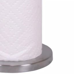 Home Basics Stainless Steel Paper Towel Holder - Freestanding Brushed Metal Design thumbnail 2