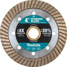 Makita 4 in. Turbo Rim Diamond Blade for General Purpose Cutting thumbnail 1