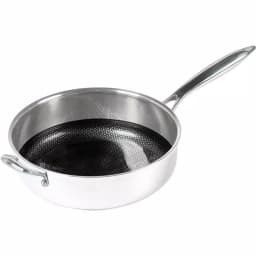 Black Cube 4.5 qt. Stainless Steel Hybrid Nonstick Saute Pan with Glass Lid thumbnail 2