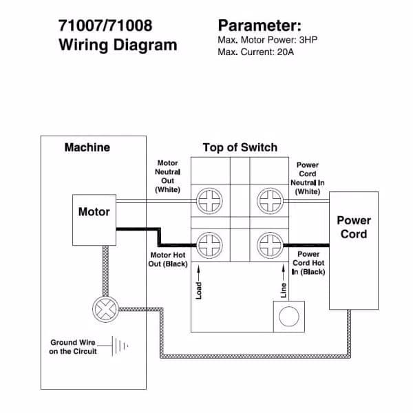 POWERTEC 110/220-Volt Dual Voltage Paddle Switch for Power Tools