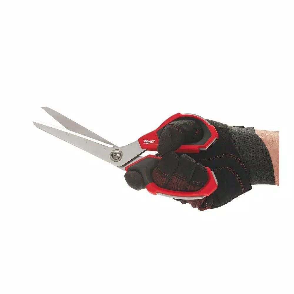 Milwaukee Jobsite Offset Scissors with Iron Carbide Micro-Serrated Blades