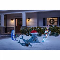 Home Accents Holiday 4 ft LED Penguin and Skating Snowman Yard Decoration thumbnail 3