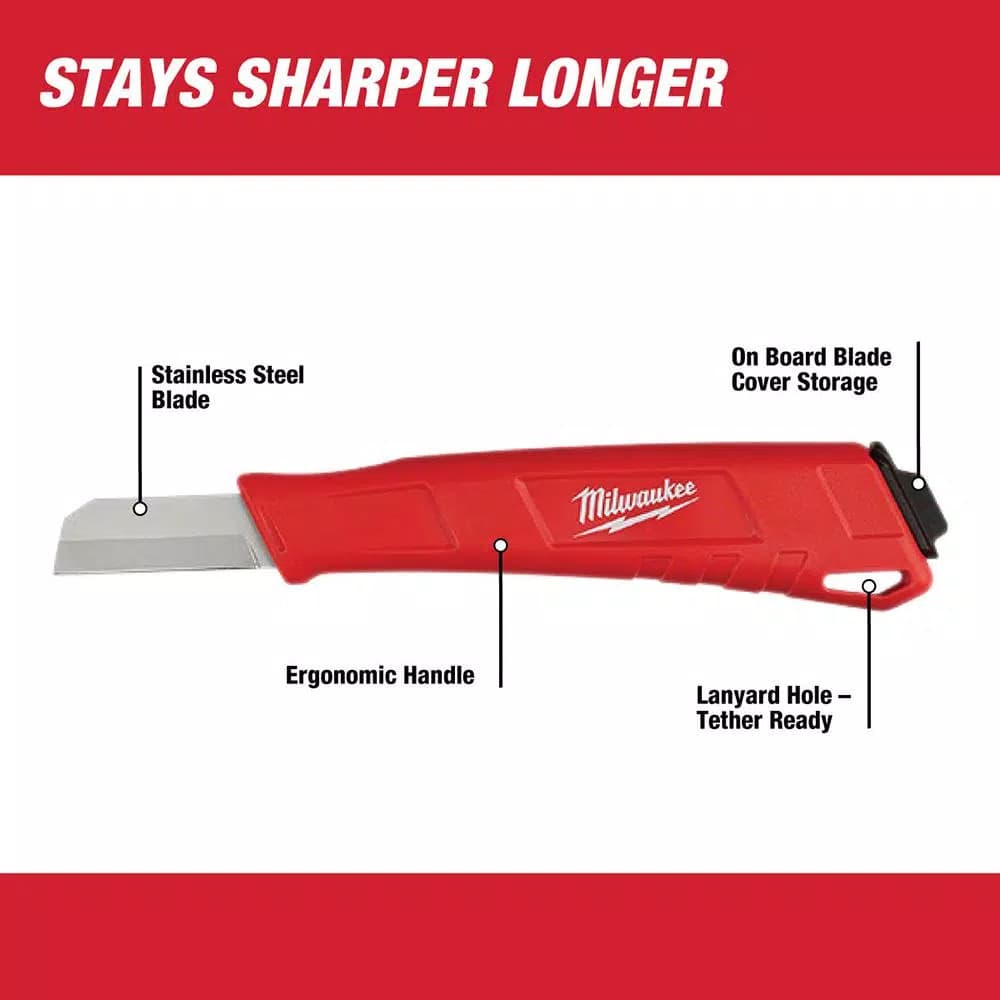 Milwaukee Lineman's Underground Knife with Stainless Steel Spear Point Blade