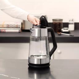 OXO 7.4-Cup Black Stainless Steel Cordless Electric Kettle, 1.75L with Auto Shut-Off thumbnail 3