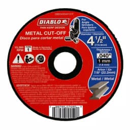 Diablo 4-1/2 in. Thin Kerf Metal and Stainless Steel Cut-Off Disc, 0.040 in. x 7/8 in. thumbnail 1