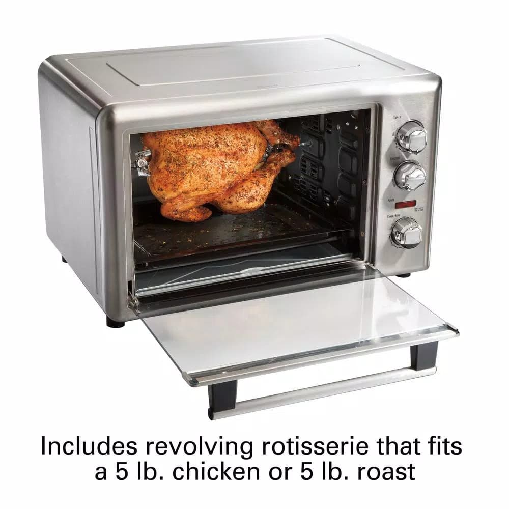 Hamilton Beach Stainless Steel Countertop Toaster Oven with Convection and Rotisserie