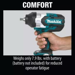 Makita 18V LXT Brushless Cordless High Torque 1/2 in. Square Drive Impact Wrench with 5.0 Ah Battery thumbnail 12