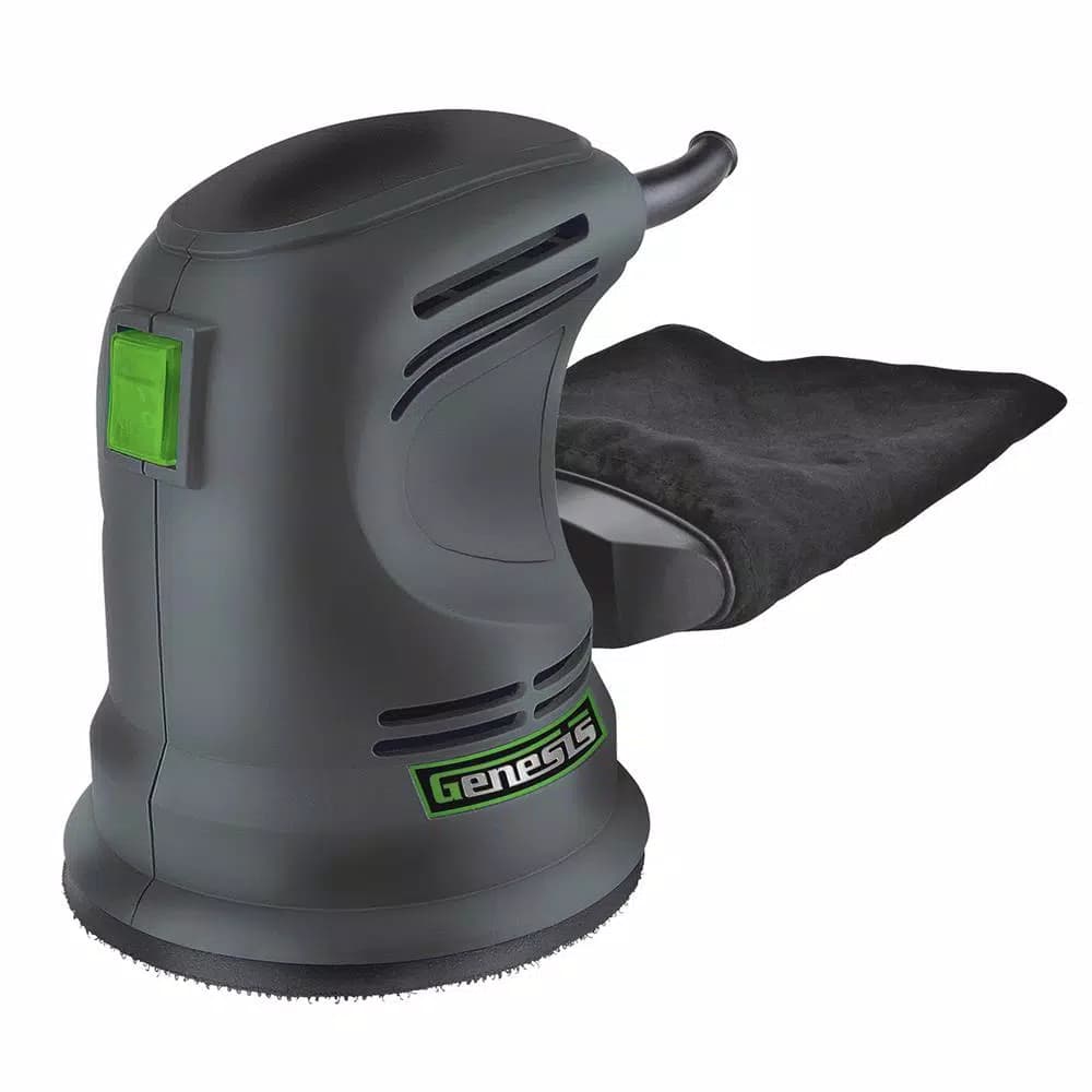 Genesis GPS2304 5 in. Random Orbit Sander with Rubberized Palm Grip and Dust Bag